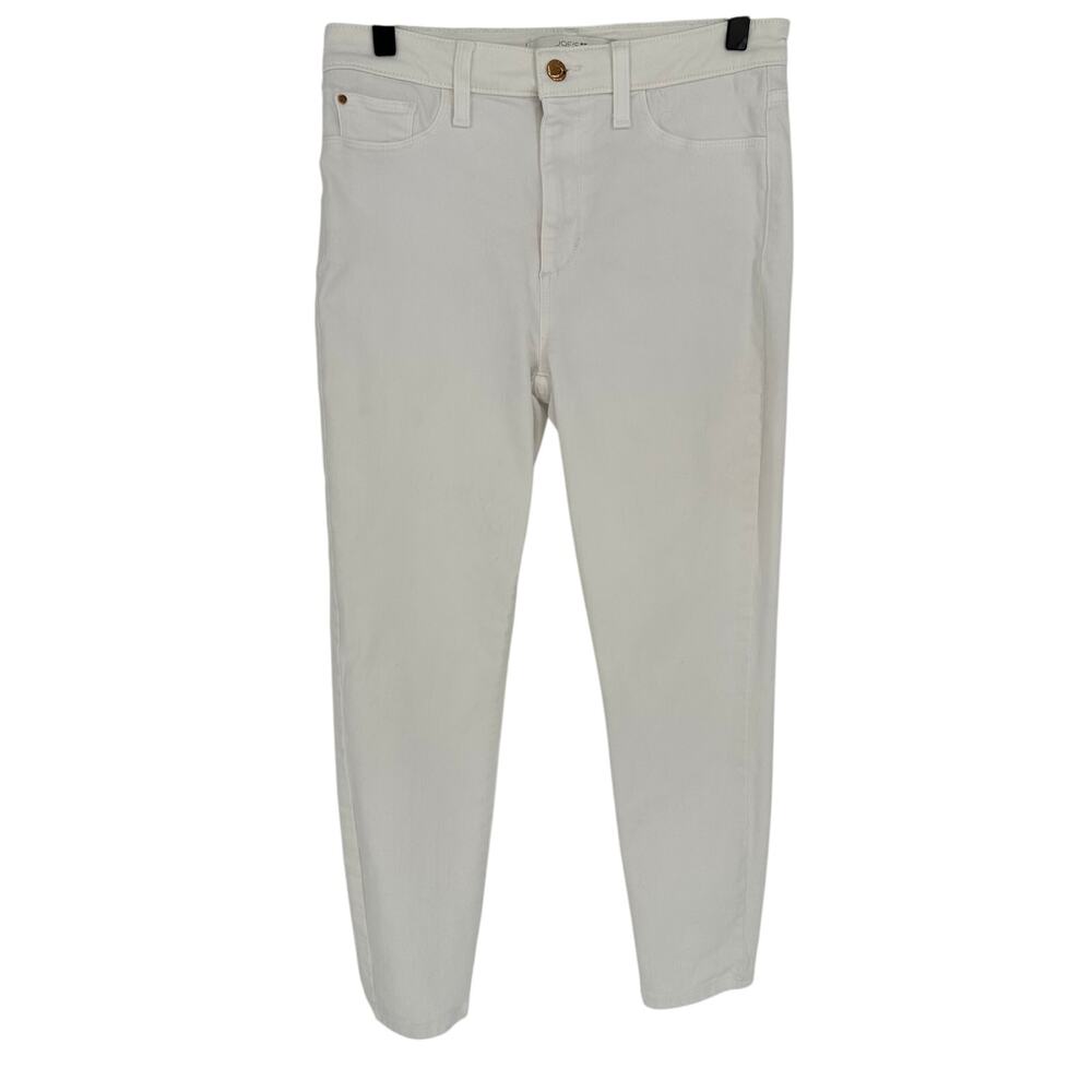 Joe's Jeans White Flawless The Charlie High Rise Skinny Crop Jeans Stretch 29